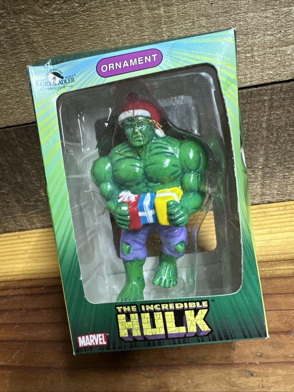 The Incredible Hulk Christmas Ornament Marvel 2003 Superhero Kurt S Adler In Box